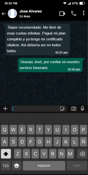 Servicio exequial de Capillas de Nazaret